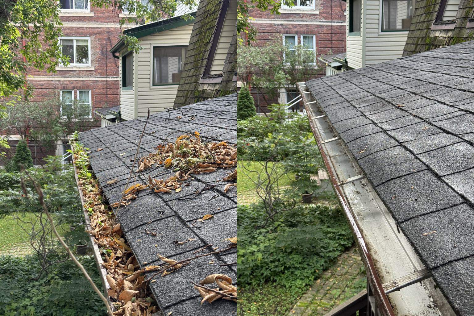 Gutter cleaning example